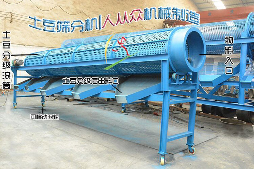 土豆篩分機結構